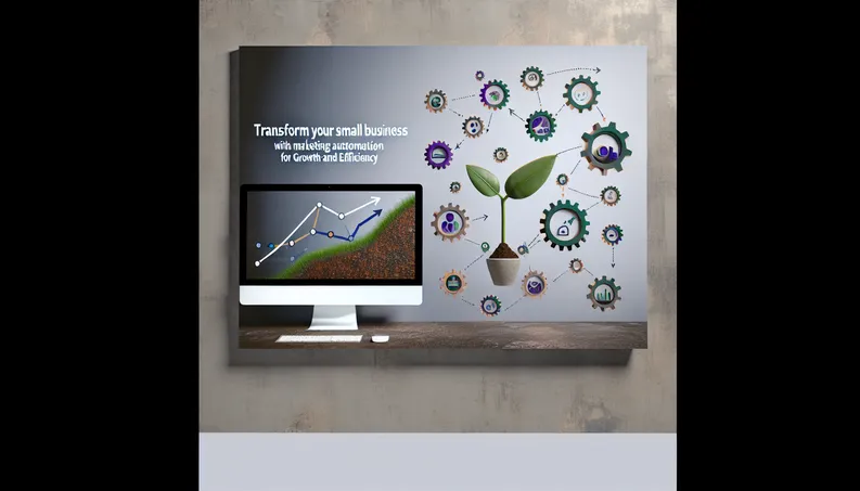 Cover design for "Transform Your Small Business" highlighting growth and marketing automation.