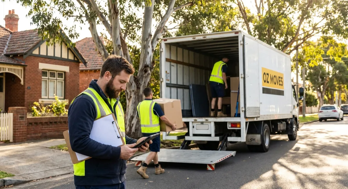 Australian removalists and property managers: mover using smartphone/tablet for automated logistics