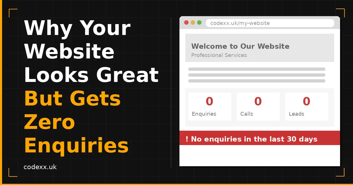 Why Your Website Looks Great But Gets Zero Enquiries