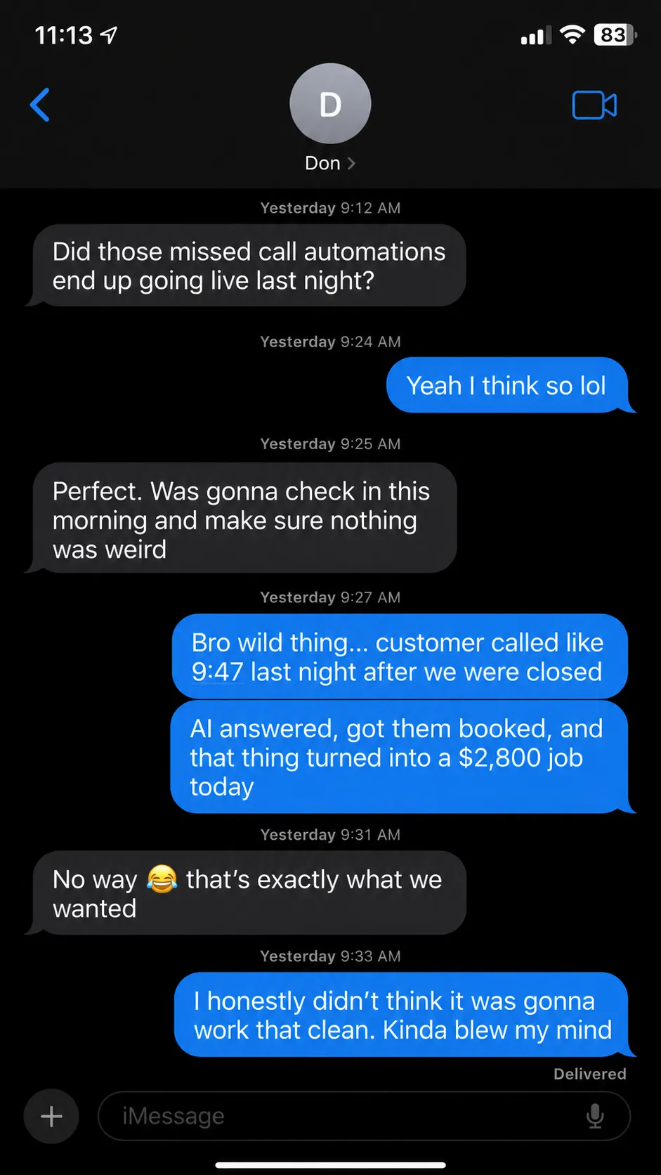 Client testimonial 1
