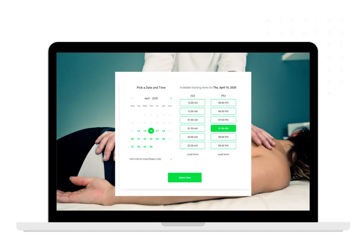 Chiropractor Mobile Scheduling Calendars