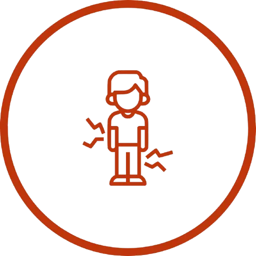 Persona frustrada porque tiene dolores y molestias