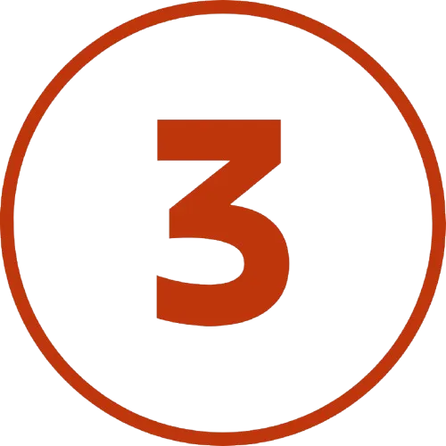 Número tres en círculo relacionado con etapas fitness