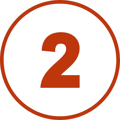 Número dos en círculo indicando fase intermedia fitness