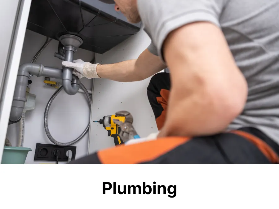 Plumber at work