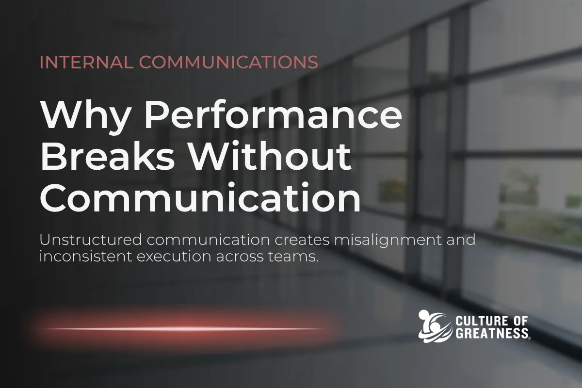 Why Performance Breaks Without a Communication System