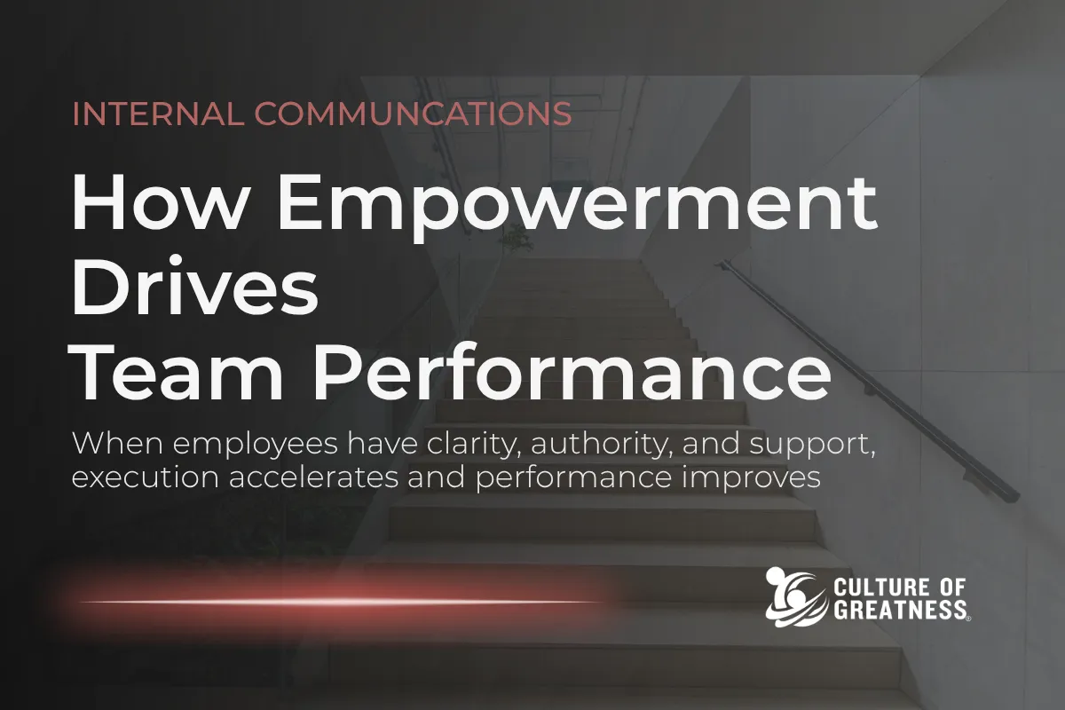 Many organizations struggle with slow execution and inconsistent performance, often attributing these issues to employee capability or motivation. In reality, the root cause is frequently a lack of empowerment. When employees aren't given clear expectations, decision-making authority, or the support needed to act, performance slows and dependency increases. Empowerment isn't a management style — it's a structured leadership strategy that enables teams to operate with confidence, speed, and accountability. Organizations that implement empowerment effectively create more agile teams, faster decision-making, and stronger overall performance.