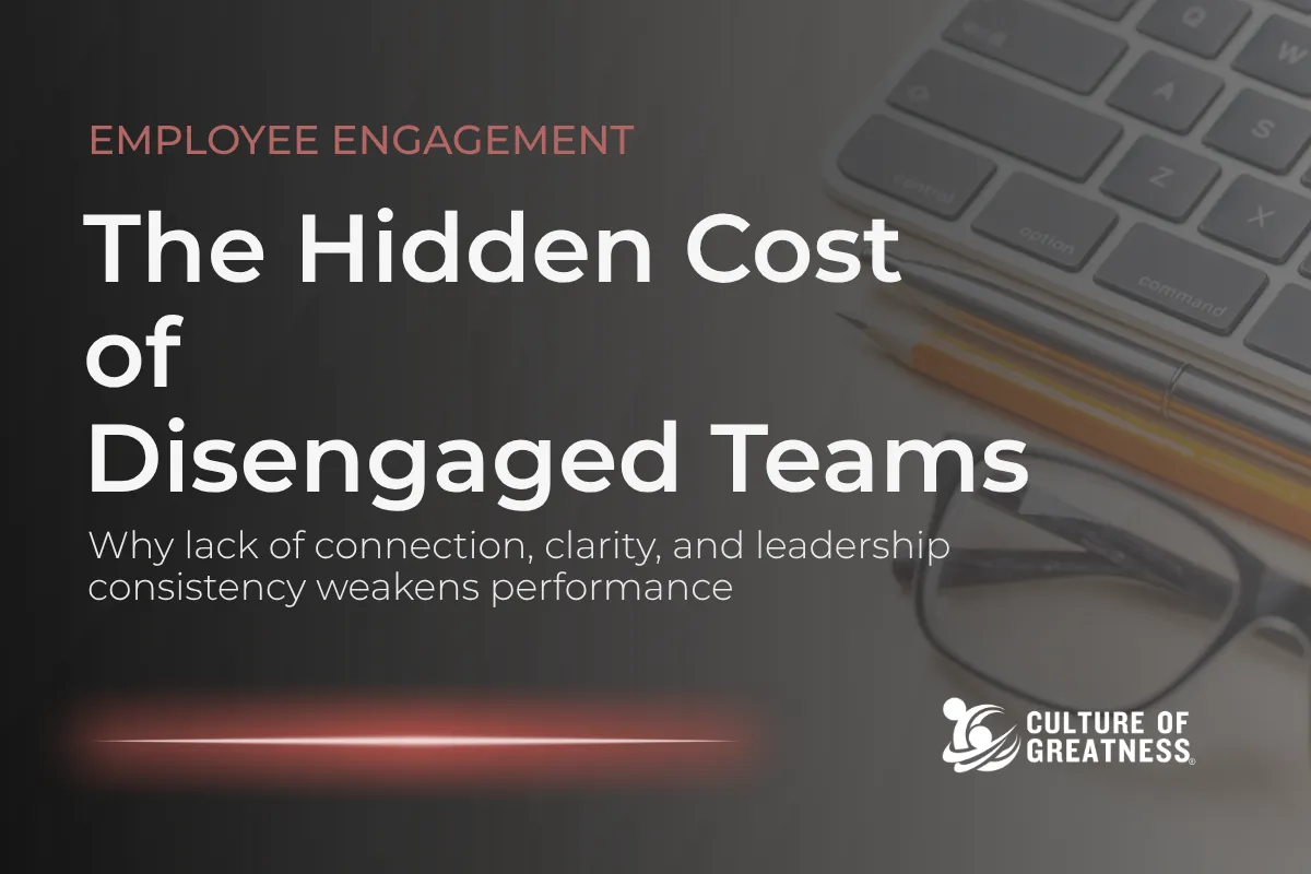 Disengagement is often viewed as a morale issue, but its true impact runs much deeper. When employees aren't connected to their work, their team, or the organization's mission, performance declines in ways that aren't always immediately visible. Communication weakens, accountability fades, and execution becomes inconsistent. This article examines the hidden cost of disengaged teams and why engagement must be treated as a core leadership responsibility, not a secondary initiative.