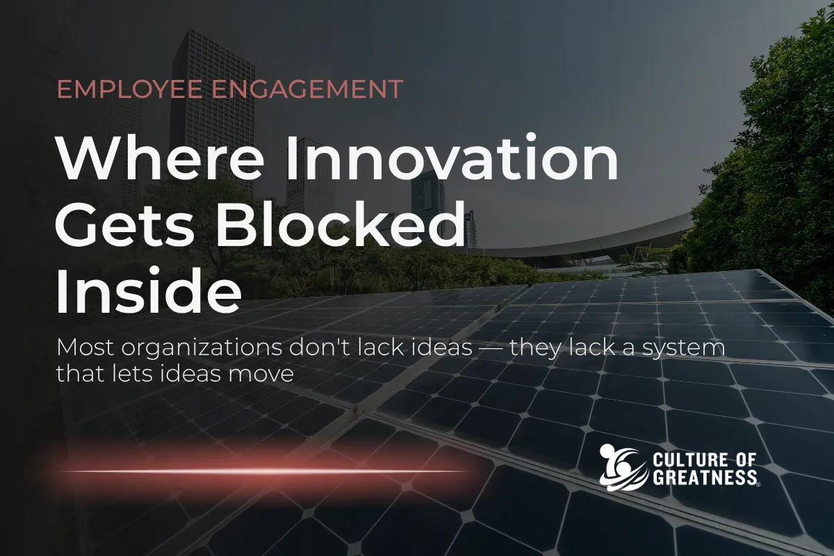 Most organizations have an innovation problem they've misdiagnosed. Leaders ask for ideas, encourage creativity, and signal openness — then wonder why the flow of actionable input never materializes. The problem isn't the people. It's the absence of a system that gives ideas a visible path forward. When employees can't see where their input goes or whether it leads to anything, they stop contributing. That silence gets misread as disengagement when it's actually a rational response to a structure that doesn't reward participation with progress.