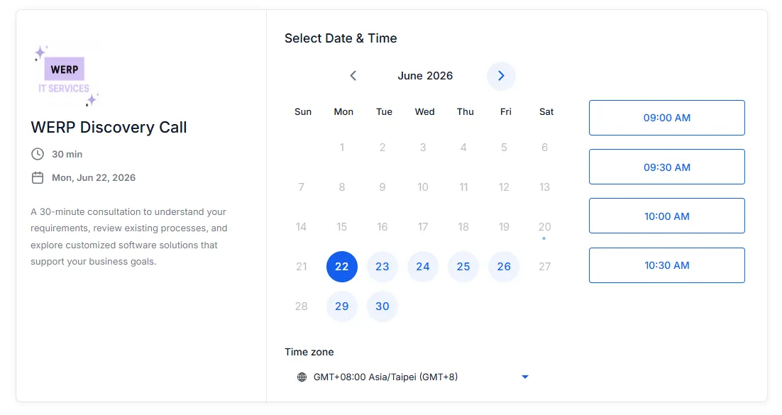 We made a booking calendar from our own CRM! ✨