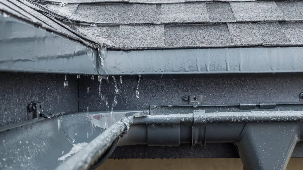 Plastic gutters working properly on a home in Albany GA