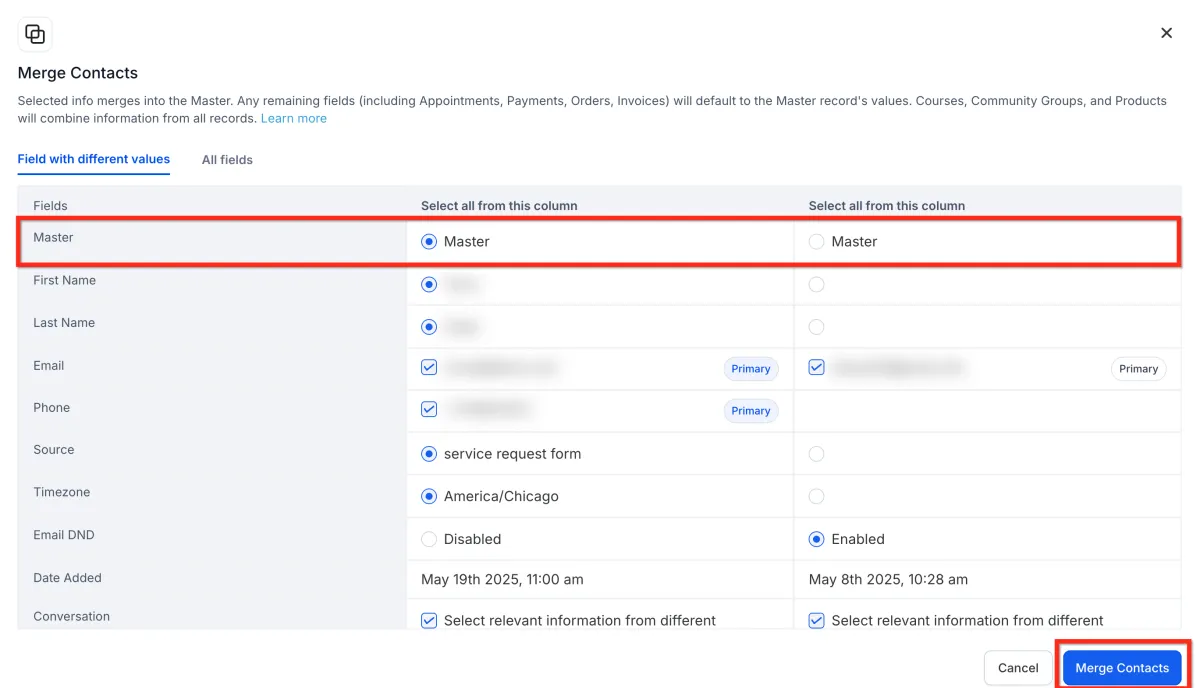 So führen Sie doppelte Kontakte in Pilotly.io zusammen