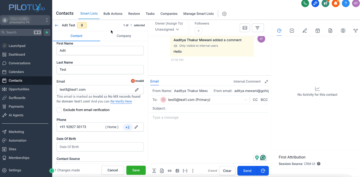 Mehrere Telefonnummern für einen Kontakt hinzufügen