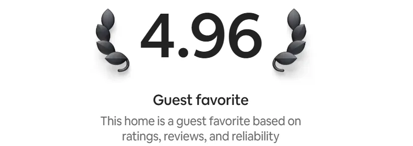 Guest favorite. This home is a guest favorite based on ratings reviews, and reliability.