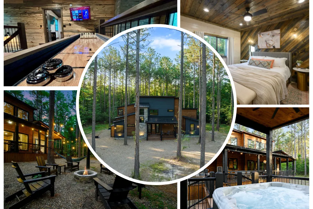 This 2 bedroom + bunk loft cabin on a beautiful picturesque pond is ideal for 1-2 families! Newly built & ready to be enjoyed!