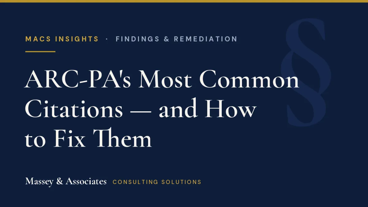 ARC-PA's Most Common Citations — and How to Fix Them