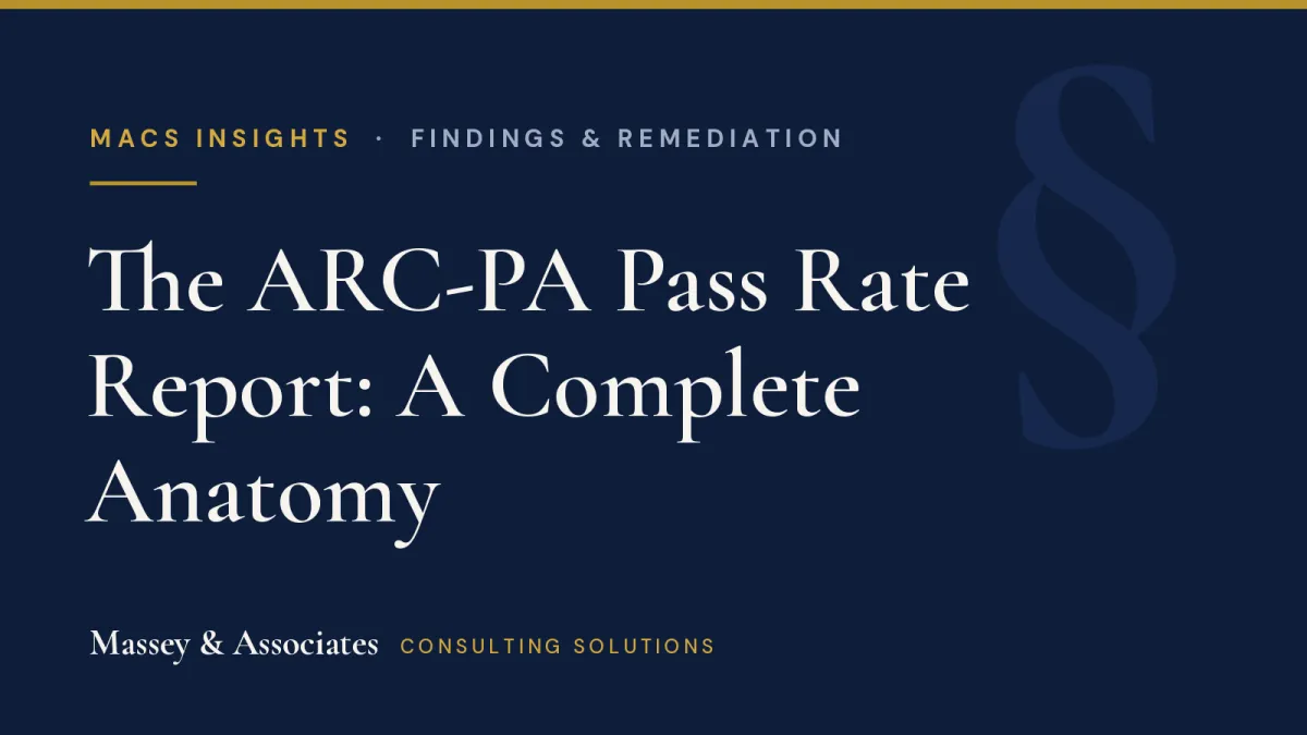 The ARC-PA Pass Rate Report: What Triggers It — and How to Get It Accepted