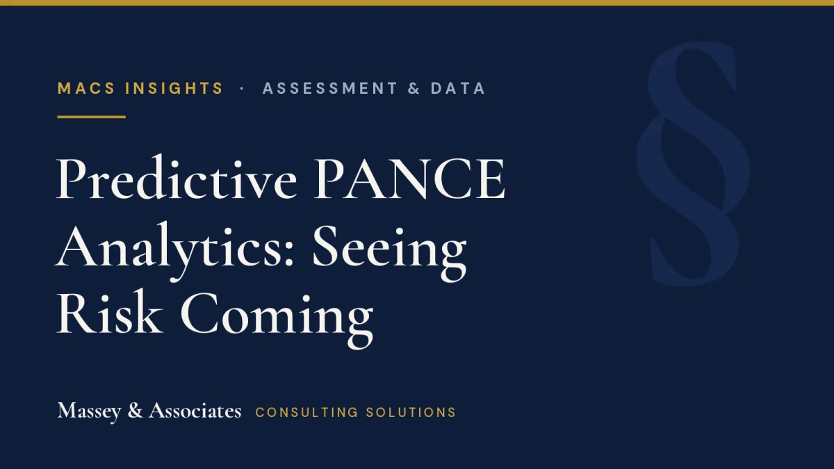 Predictive PANCE Analytics: How PA Programs See Risk Coming