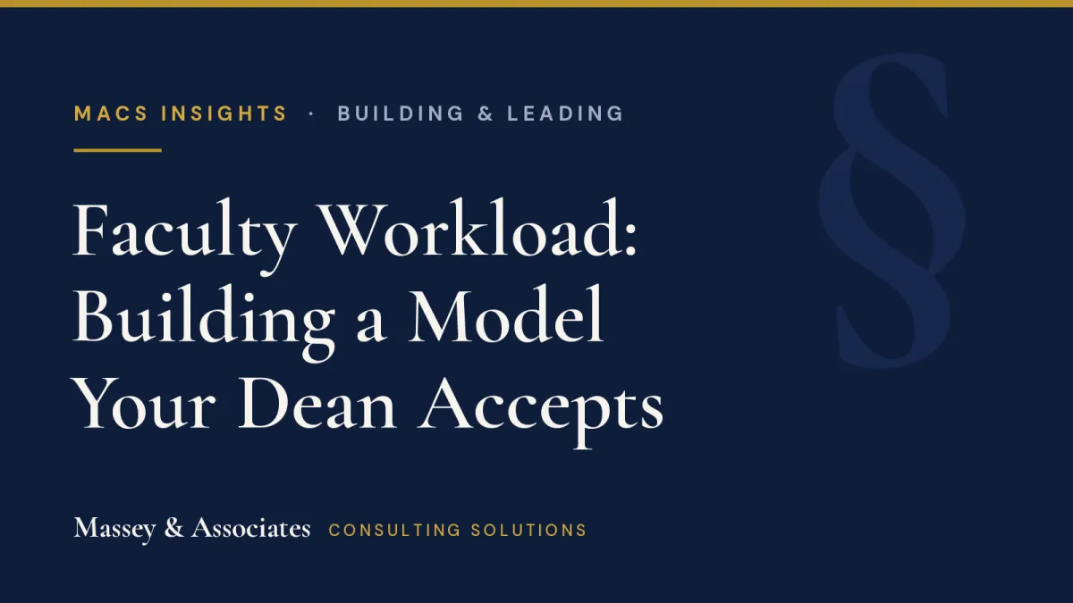 Faculty Workload in PA Education: Building a Model Your Dean Will Accept