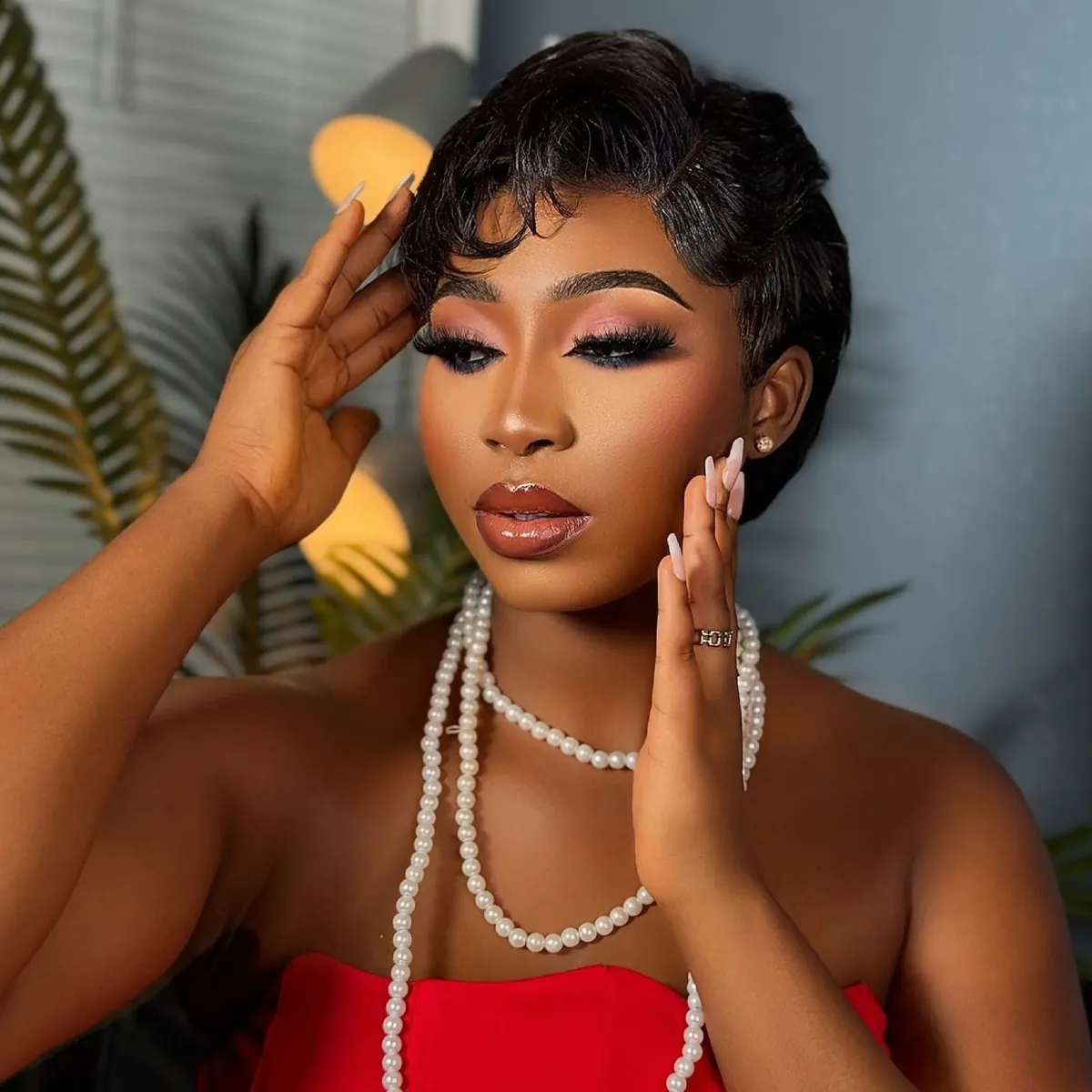 Soft and Classy Glam makeup by JB's Dazzle in Hyattsville, Maryland with flawless complexion and elegant finish.