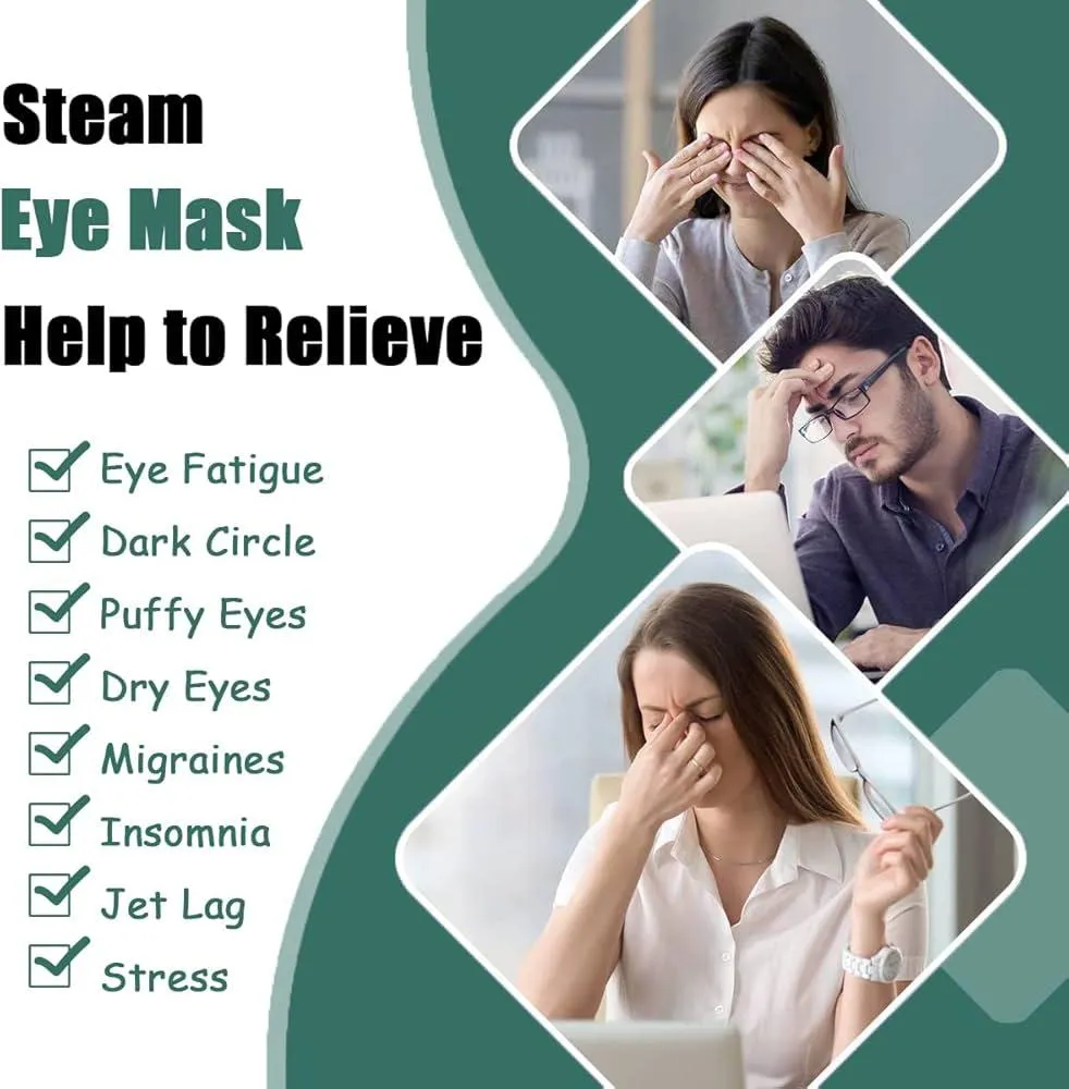 Steam Eye Mask Info Graphic