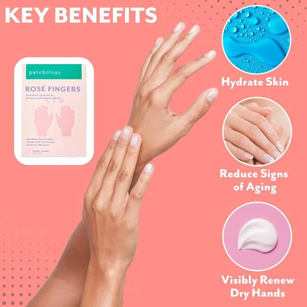 Infomative graphic for the hand mask treatment
