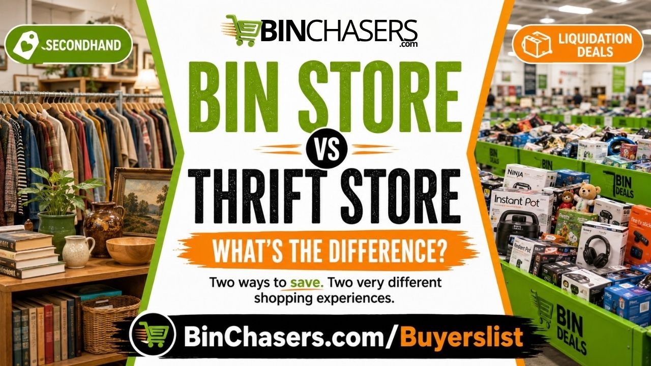 Bin Store vs Thrift Store: What’s the Difference?
