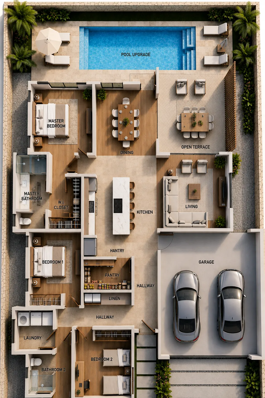 Presentación conceptual de residencia para La Alborada en Cabo Rojo, Puerto Rico
