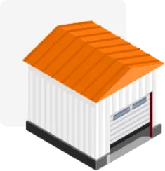 A graphic icon of a self-storage unit available for rent in Belgrade, MT