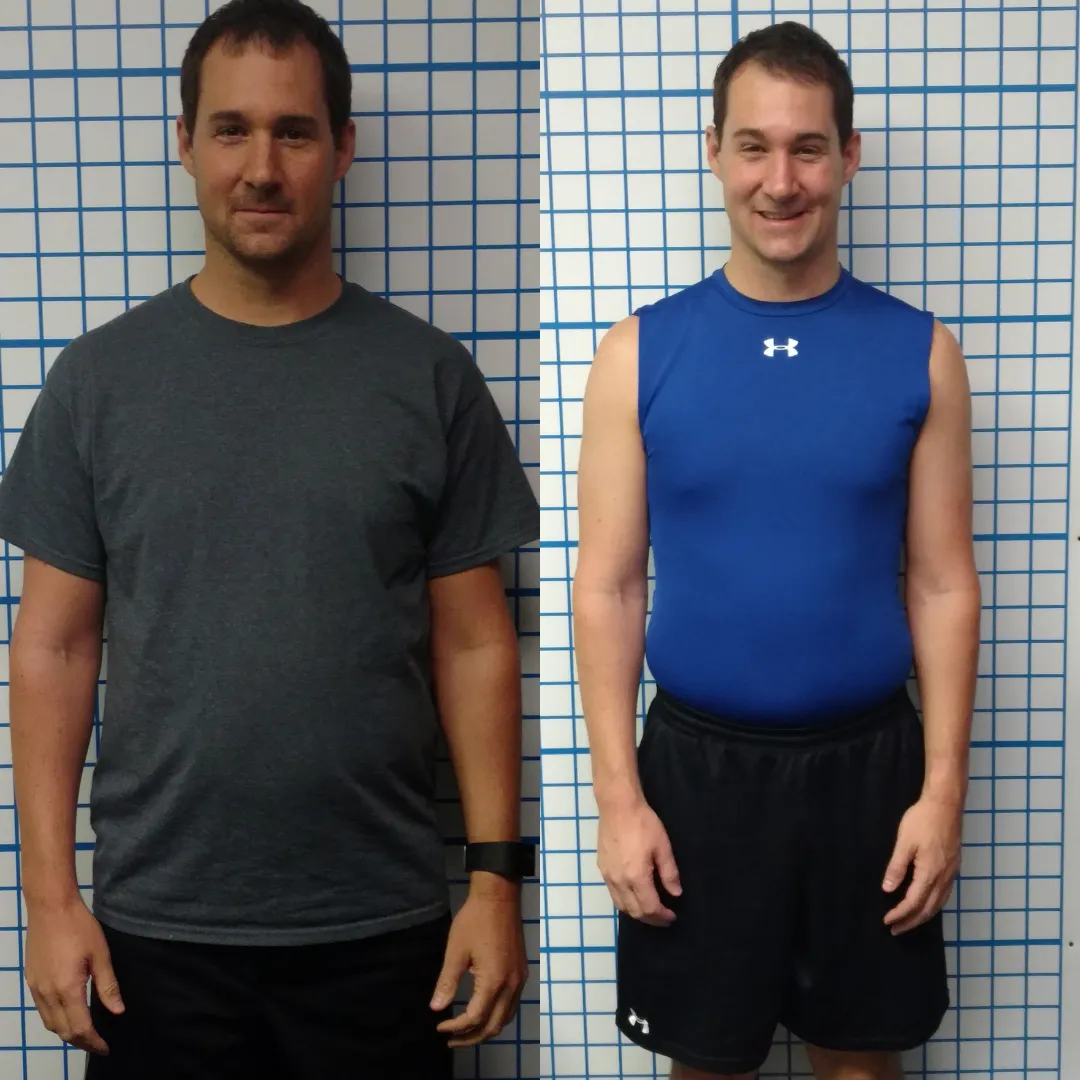 Client transformation from our nutrition coaching program in Libertyville, IL