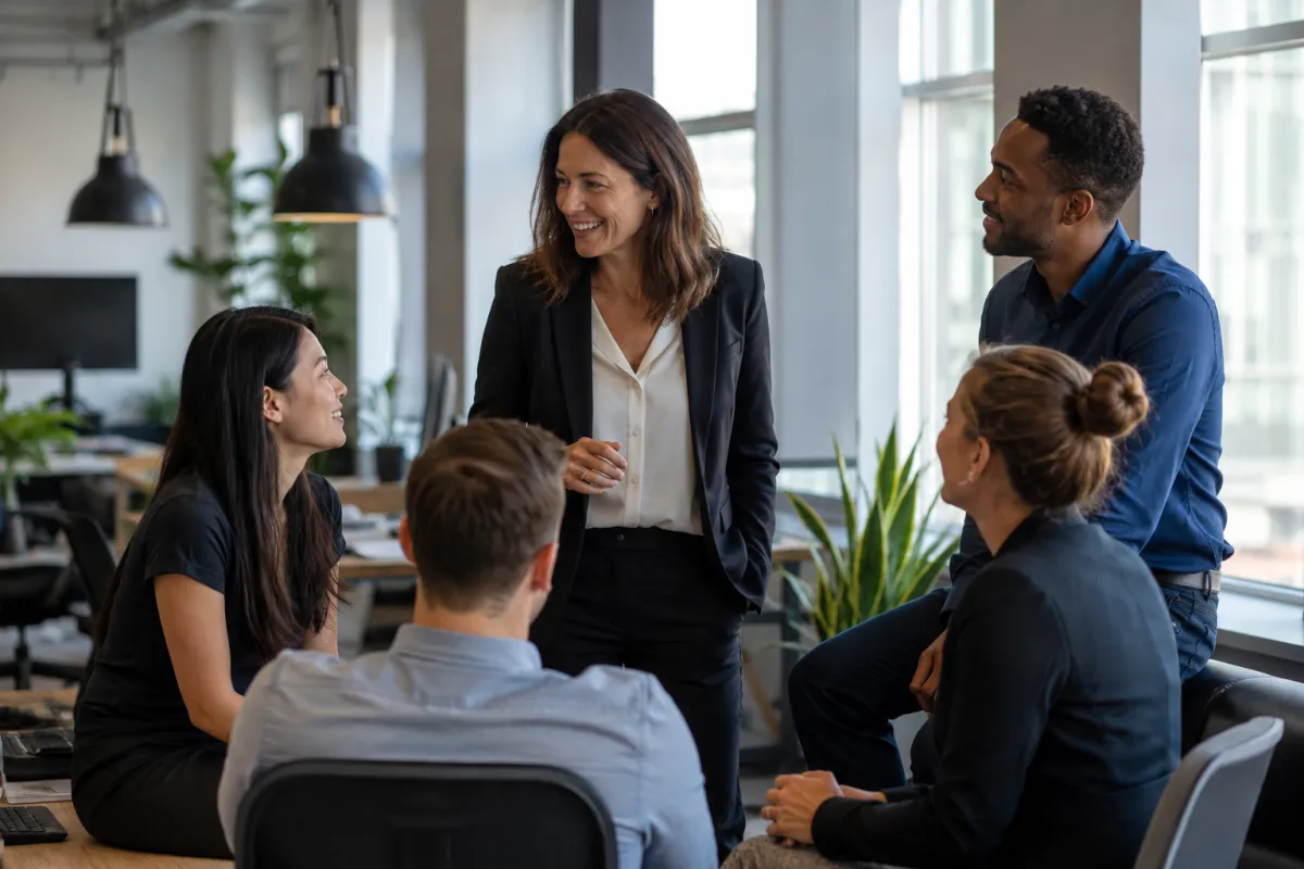 Leader using human-centered leadership to connect with employees in individualized and meaningful ways