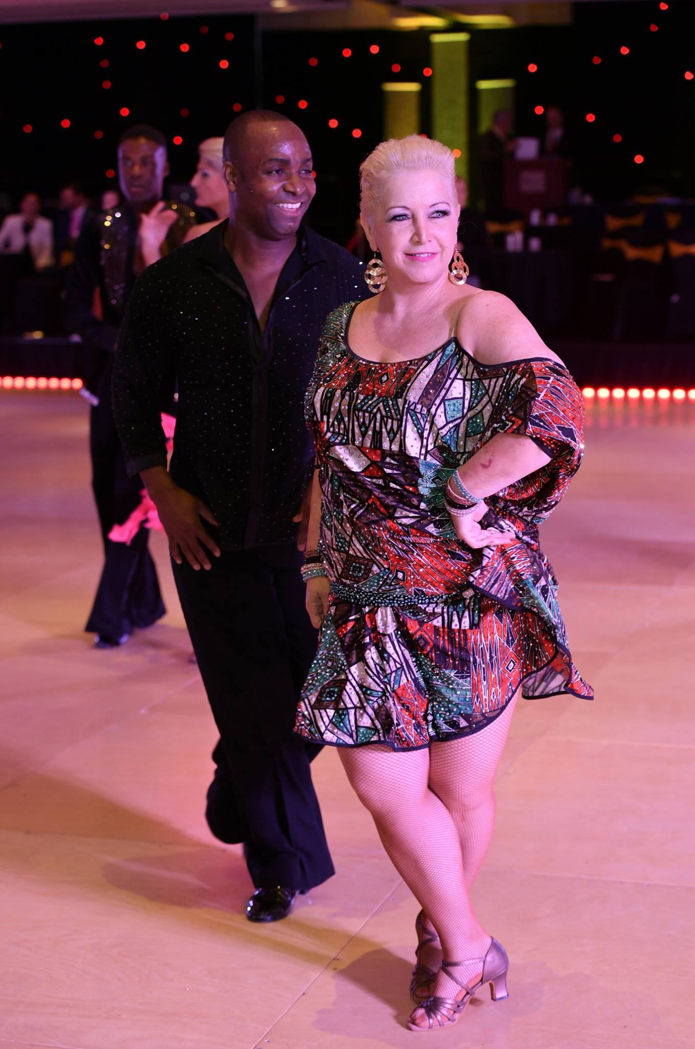 Kids ballroom dance class smiling