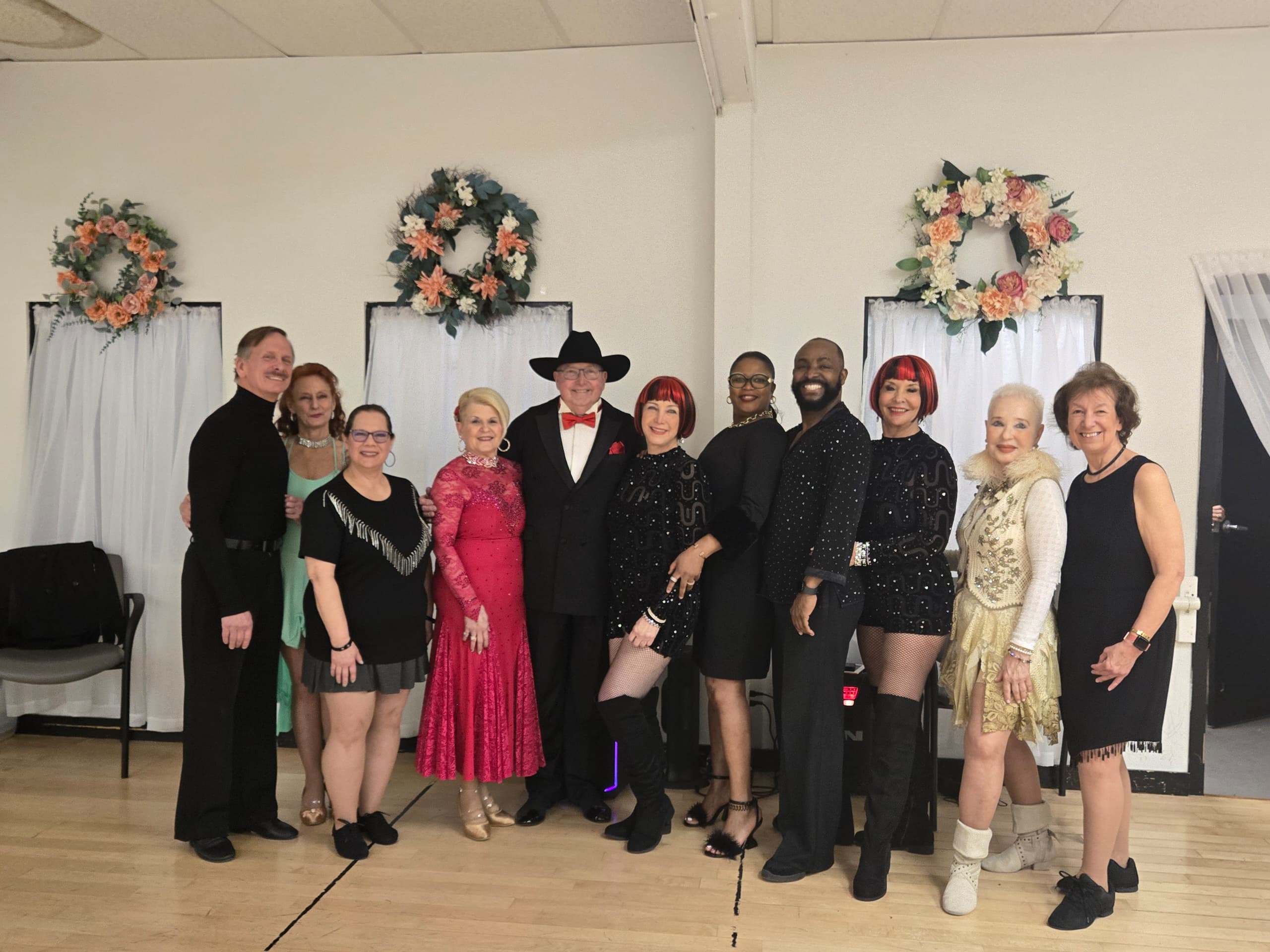 Social dance party at ballroom studio