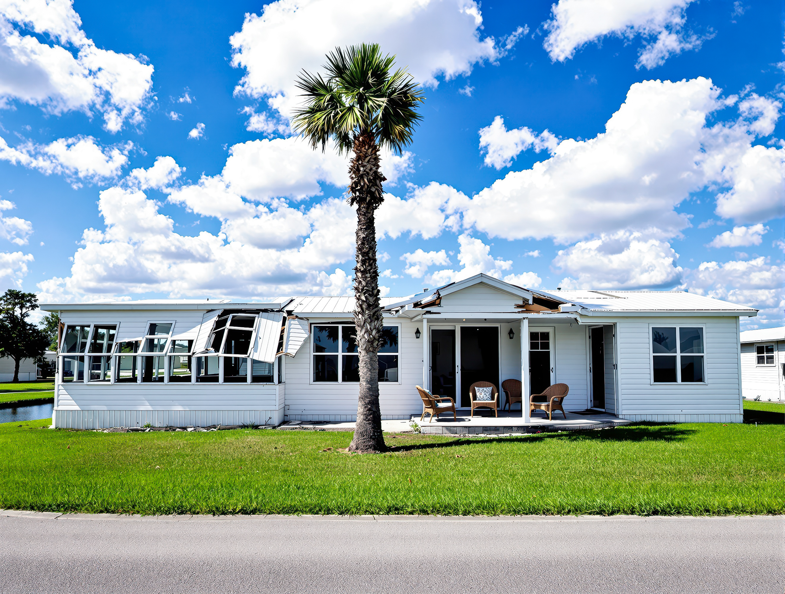 Florida home needing wind mitigation inspections and residential roofing services.