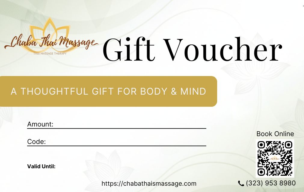 Gift voucher for Chaba Thai Massage in Hollywood