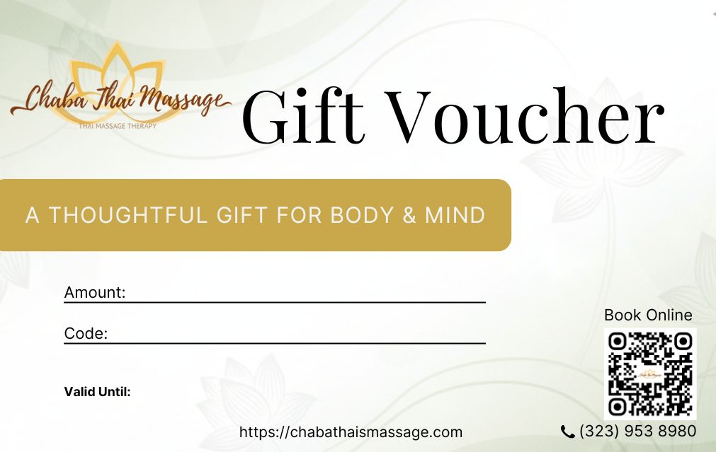 Gift voucher for Chaba Thai Massage in Hollywood