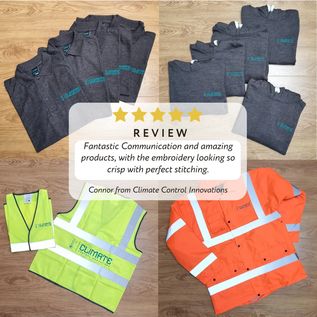 Custom Hi Vis safety jacket branded.