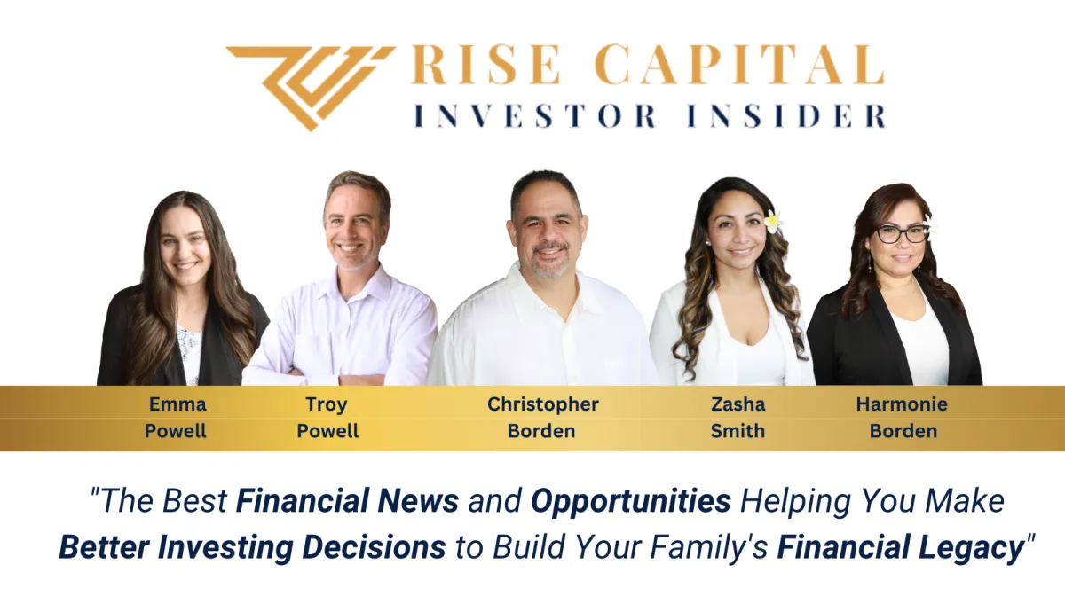 Rise Capital Investments team posing together, highlighting their expertise in commercial real estate investments