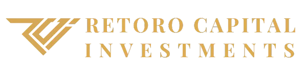 Rise Capital Investments logo with gold geometric symbol and bold lettering representing real estate investment services