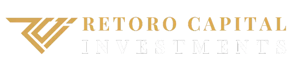 Rise Capital Investments logo with gold geometric symbol and bold lettering representing real estate investment services