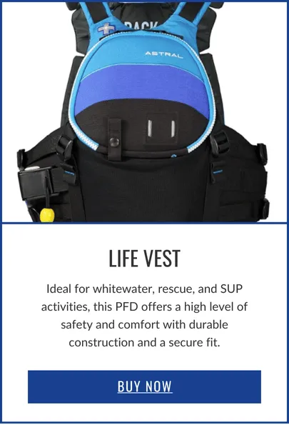 Vest | buy now Life Vest Ideal for whitewater, rescue, and SUP activities, this PFD offers a high level of safety and comfort with durable construction and a secure fit.