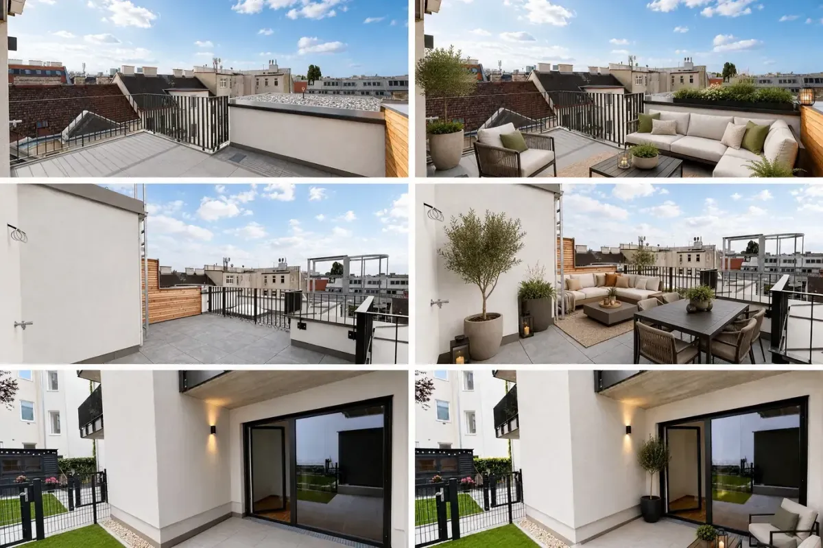 Terrasse – Vorher/Nachher Ansicht