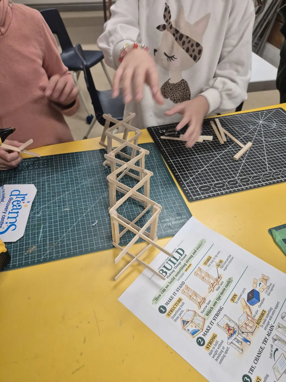 Evergreen students learning together during a hands-on workshop
