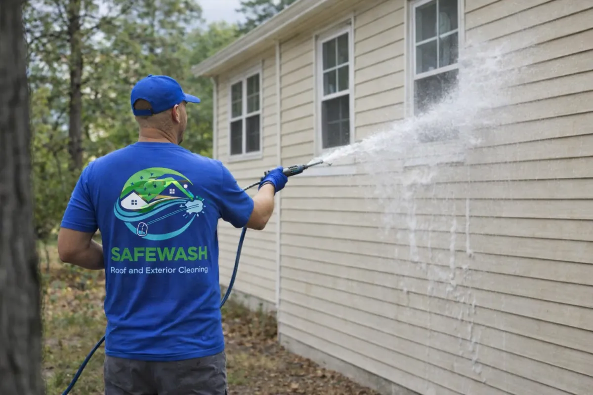 Volunteers cleaning up trash in a forest