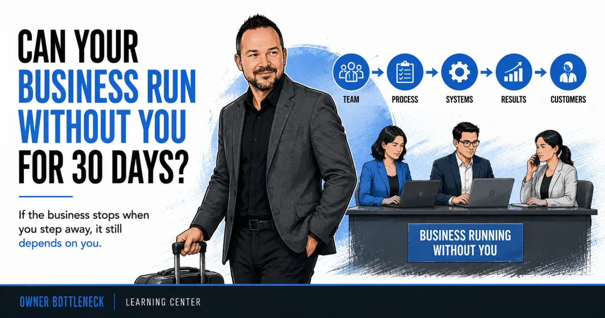 Can Your Business Run Without You for 30 Days?