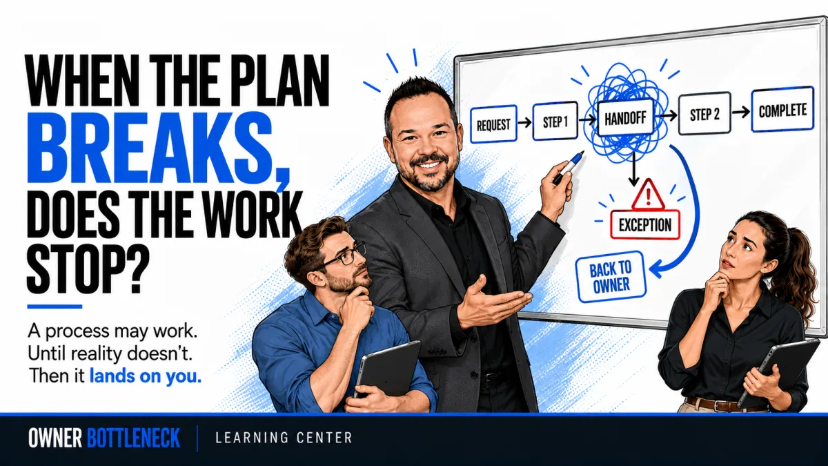 Darrell Willis with employees as vendor delays, job changes, and crew problems break the normal business process.