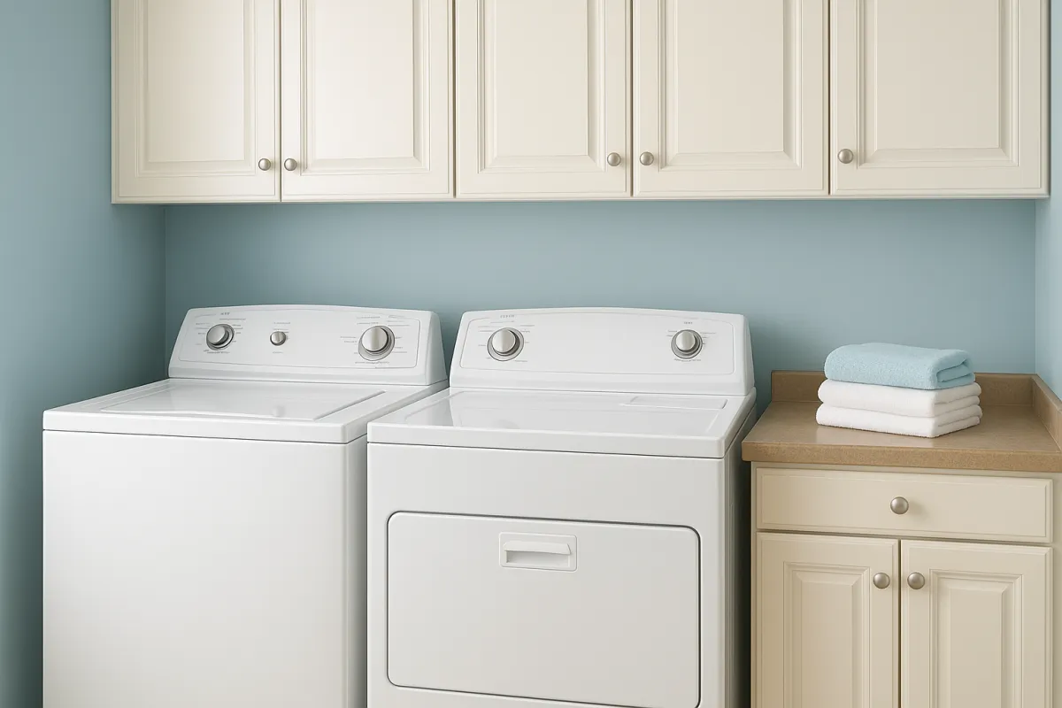 a row of white clothes on a line on a fence