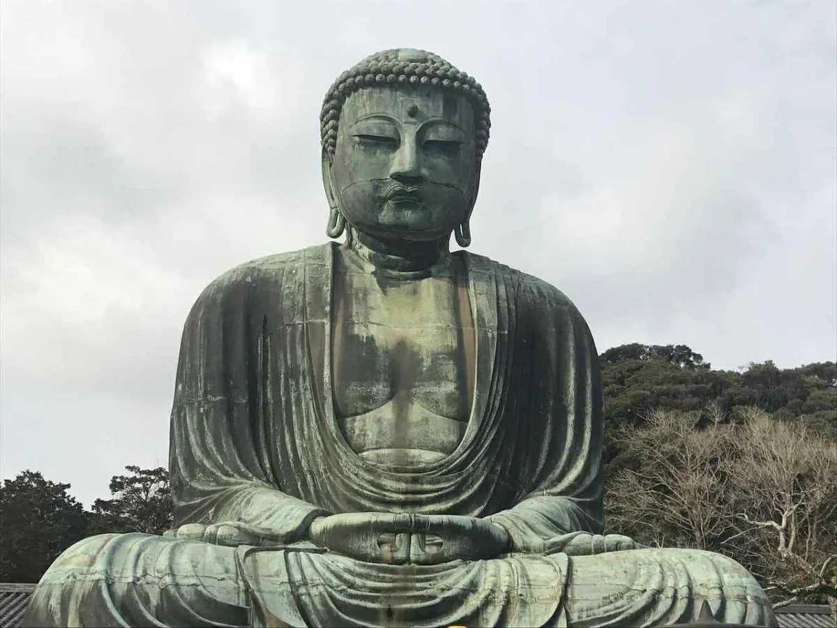 Japanese stone statue of Budda