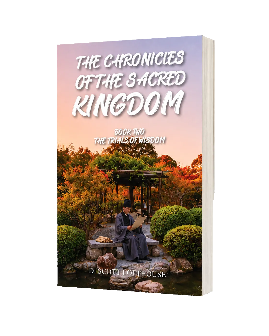 Book Two: The Trials of Wisdom — upright 3D book mockup