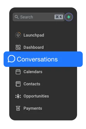 Conversations tab on Ignitrize software